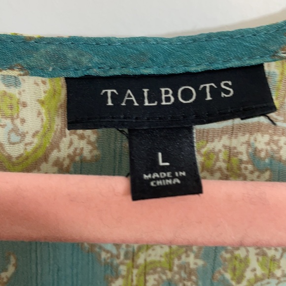 Talbots Sheer Sleeveless Shell, Size L, Multicolor - Picture 3 of 8